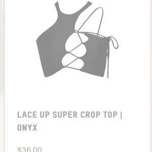 Skims Lace Up Crop Top